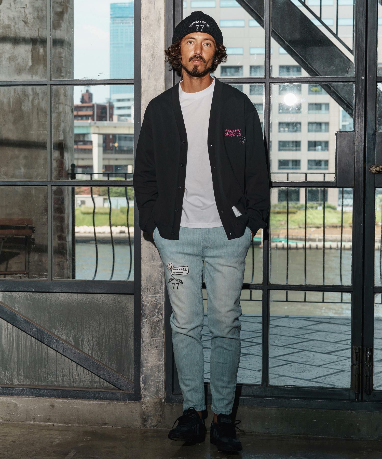 seventy seven(セブンティセブン)】middle onz jersey cardigan
