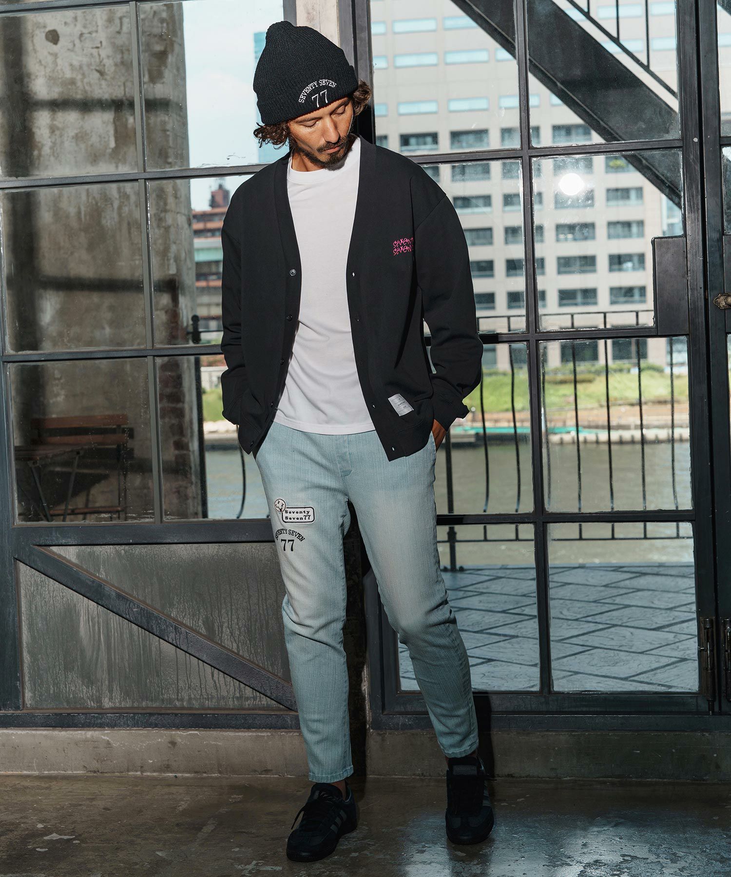 seventy seven(セブンティセブン)】middle onz jersey cardigan