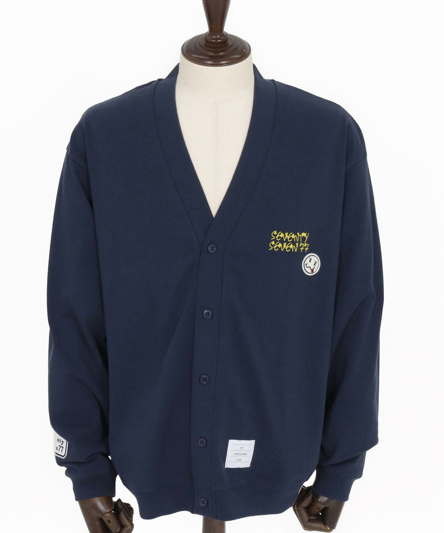 seventy seven(セブンティセブン)】middle onz jersey cardigan