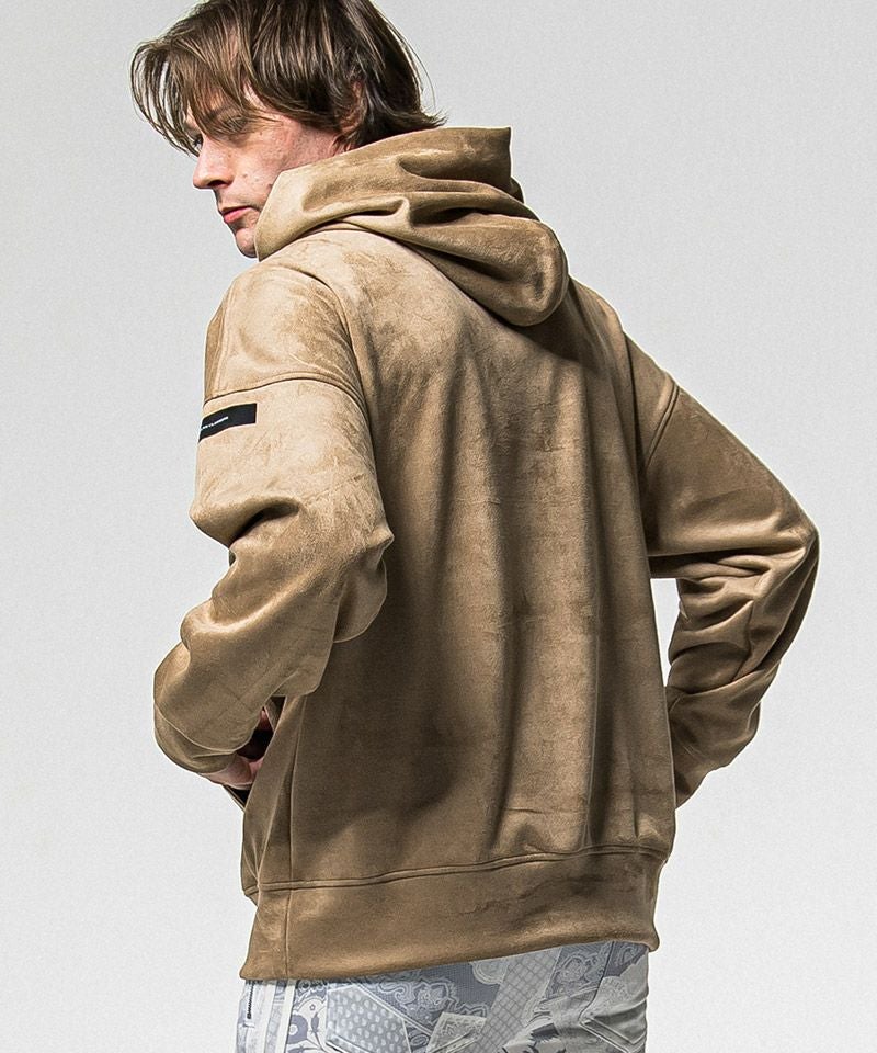 RESOUND CLOTHING - SUEDE LOOSE HOODIE RC38-C-006 スエードパーカー ブラック
