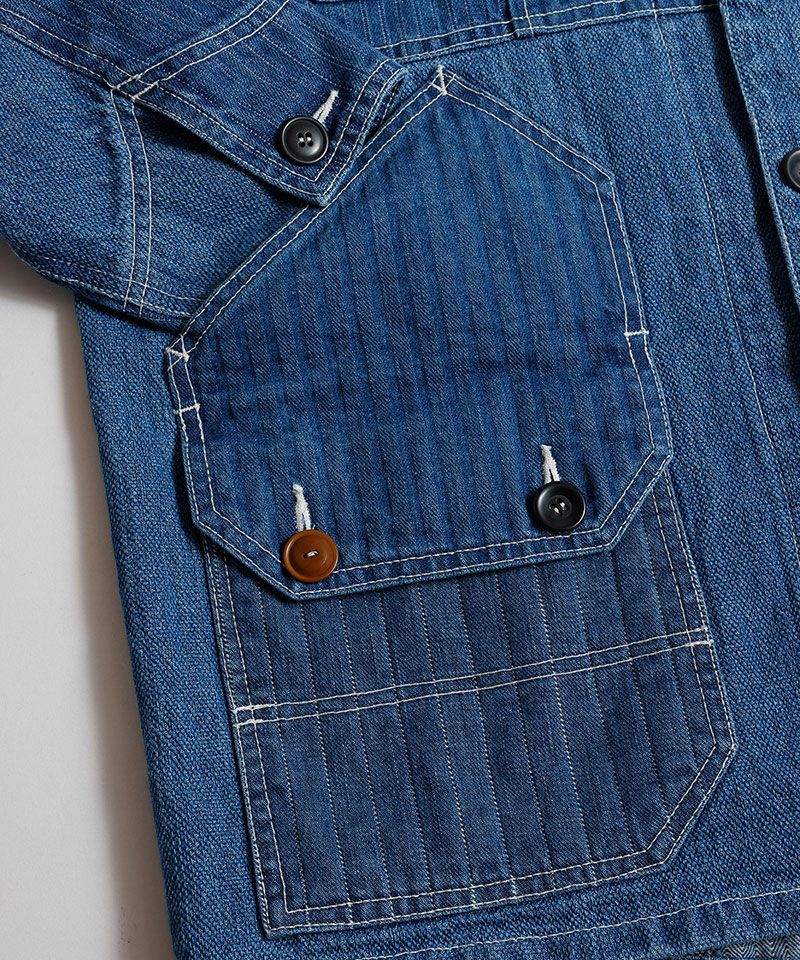 FDMTL(ファンダメンタル)】PACHWORK COVERALL JACKET 3YR WASH