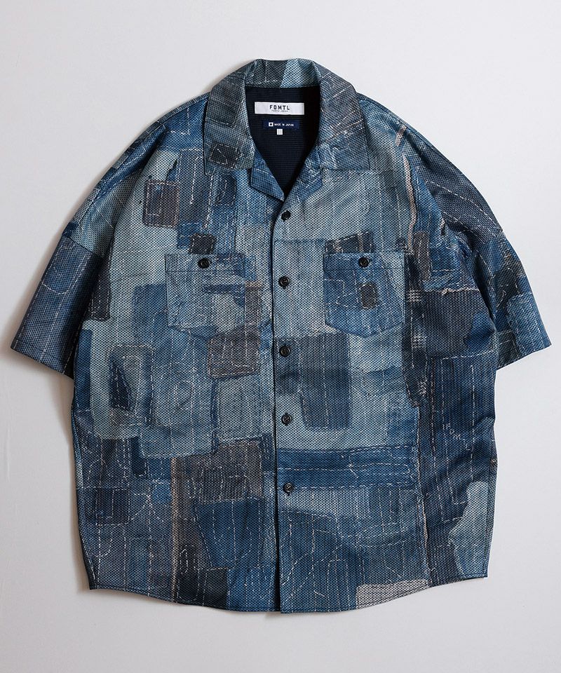 FDMTL(ファンダメンタル)】BORO JAQUARD HAORI SHIRT RINSE 羽織シャツ