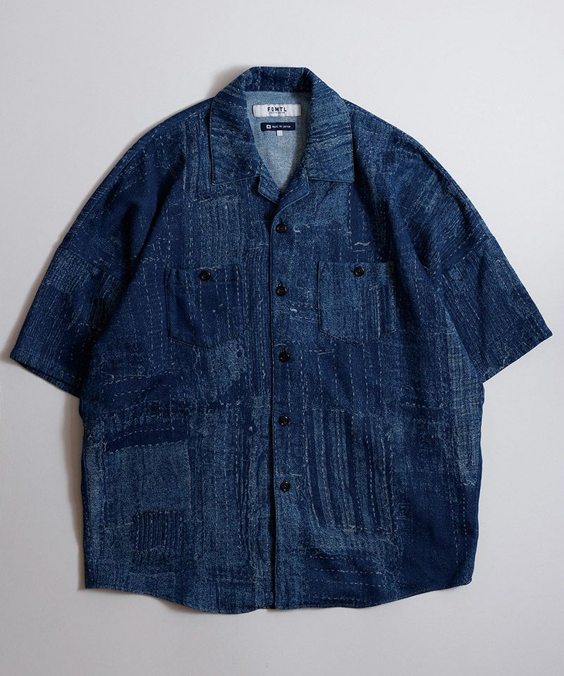 FDMTL(ファンダメンタル)】BORO JAQUARD HAORI SHIRT RINSE 羽織シャツ