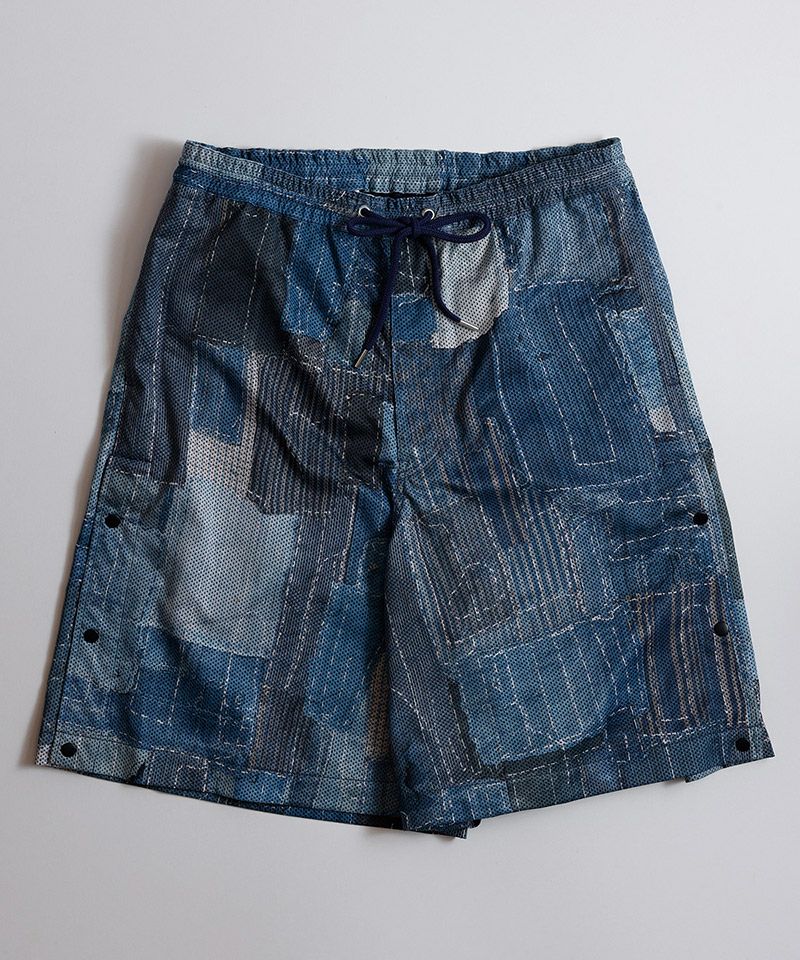 FDMTL(ファンダメンタル)】BORO SIDE BUTTON KNEE PANTS パンツ