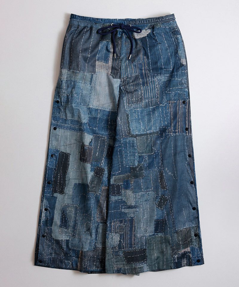FDMTL(ファンダメンタル)】BORO SIDE BUTTON HAKAMA PANTS