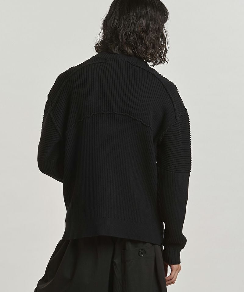 50%OFF【NO ID.(ノーアイディー)】 ﾊﾞｲｶｰｽﾞﾆｯﾄZIP-CD カーディガン