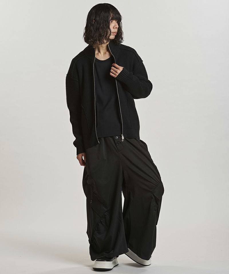 30%OFF【NO ID.(ノーアイディー)】 ﾊﾞｲｶｰｽﾞﾆｯﾄZIP-CD カーディガン
