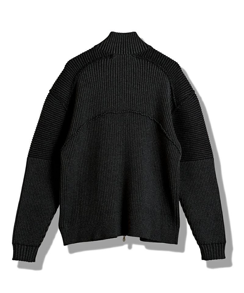 30%OFF【NO ID.(ノーアイディー)】 ﾊﾞｲｶｰｽﾞﾆｯﾄZIP-CD カーディガン