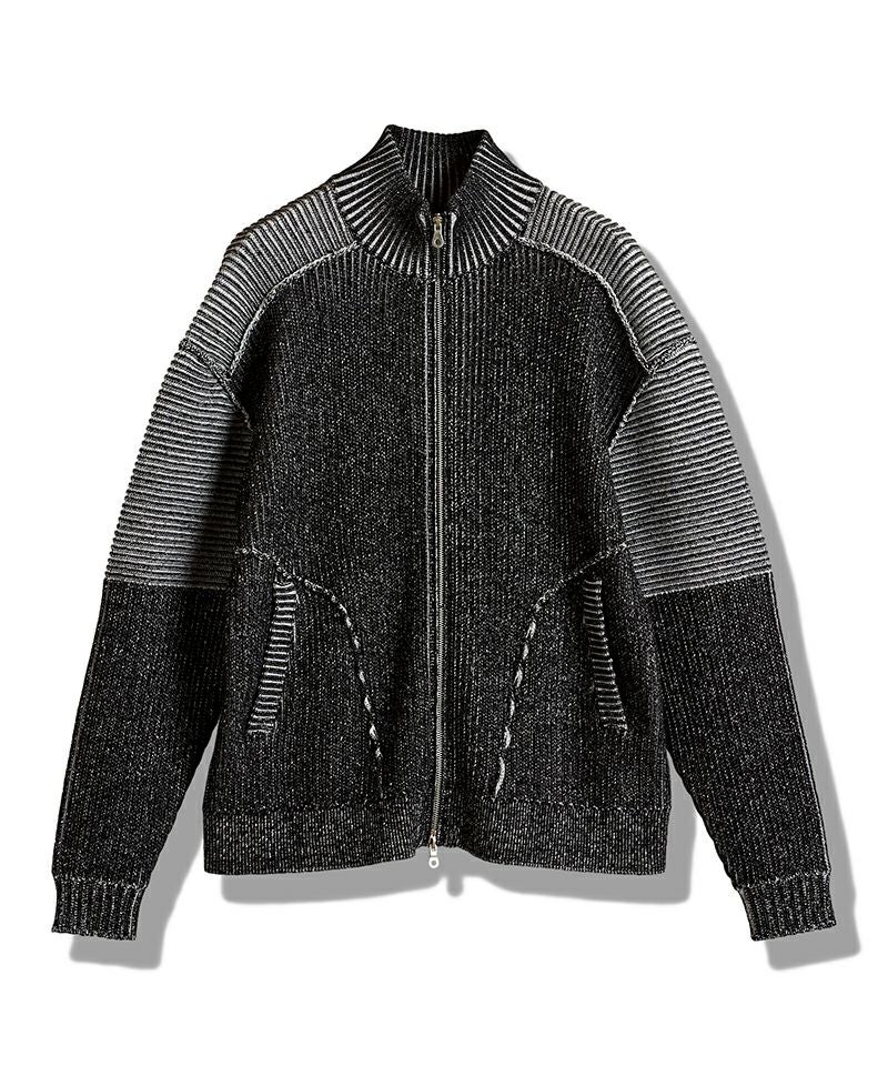 30%OFF【NO ID.(ノーアイディー)】 ﾊﾞｲｶｰｽﾞﾆｯﾄZIP-CD カーディガン