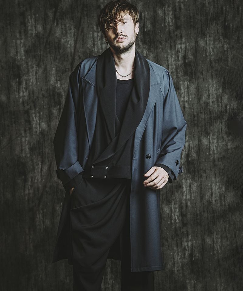50%OFF【NO ID.(ノーアイディー)】 ﾀﾞﾌﾞﾙﾌﾞﾚｽﾄBIGﾛﾝｸﾞｺｰﾄ(457006-342C