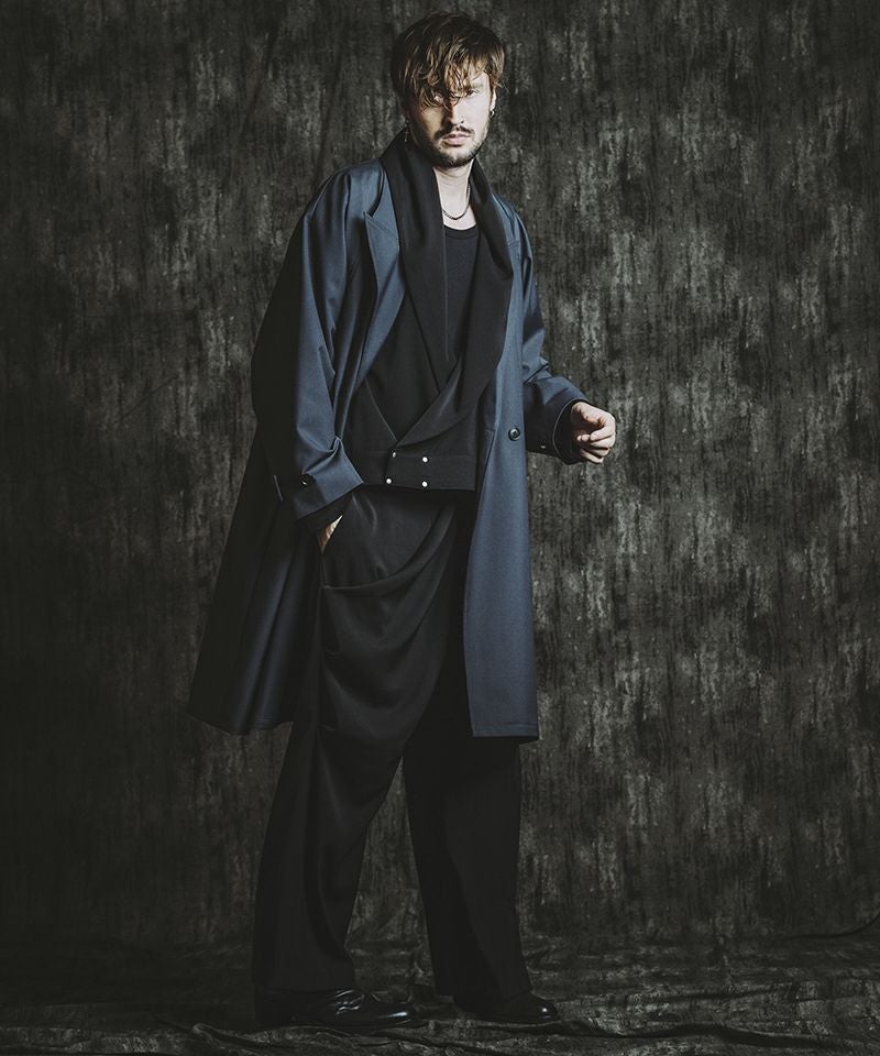 50%OFF【NO ID.(ノーアイディー)】 ﾀﾞﾌﾞﾙﾌﾞﾚｽﾄBIGﾛﾝｸﾞｺｰﾄ(457006-342C