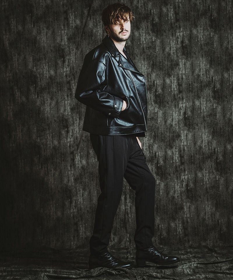 30%OFF【NO ID.(ノーアイディー)】 ｼﾝｾﾃｨｯｸﾚｻﾞｰBIGﾗｲﾀﾞｰｽJKT