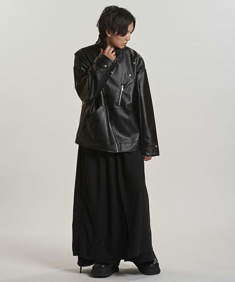 30%OFF【NO ID.(ノーアイディー)】 ｼﾝｾﾃｨｯｸﾚｻﾞｰBIGﾗｲﾀﾞｰｽJKT
