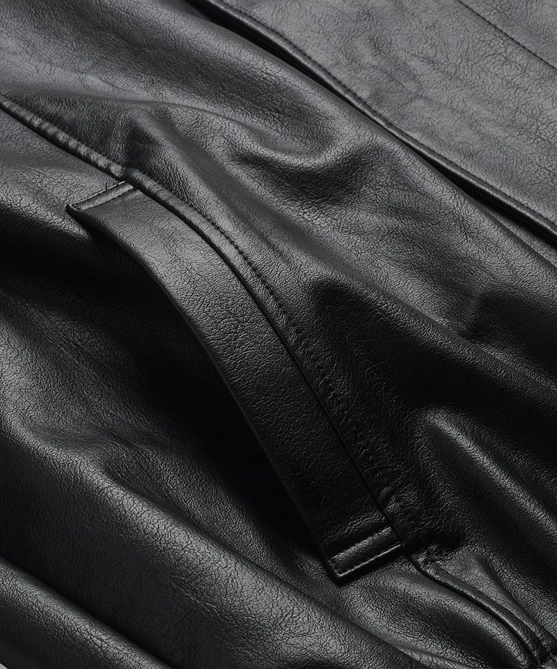 NO ID.(ノーアイディー)】 ｼﾝｾﾃｨｯｸﾚｻﾞｰBIGﾄﾗｯｸBLZ ブルゾン(857006