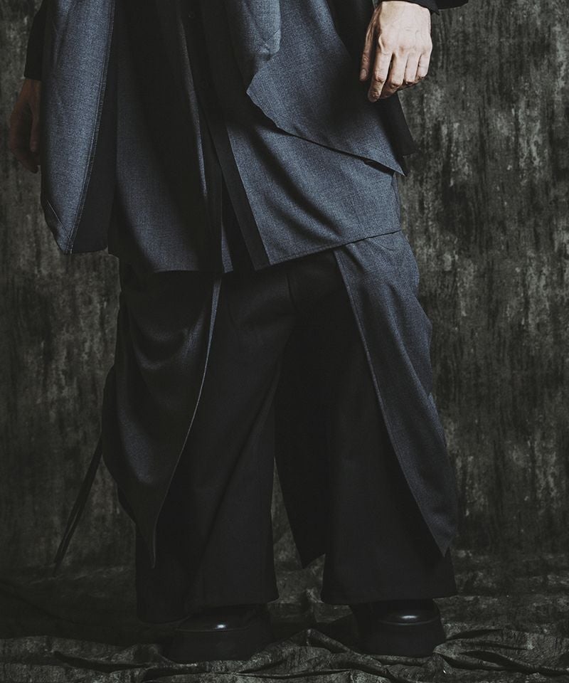 20%OFF【NO ID.(ノーアイディー)】 ドローストリングスレイヤードバギートラウザーズ 20%OFF【NO ID.(ノーアイディー)】 ドローストリングスレイヤードバギートラウザーズ