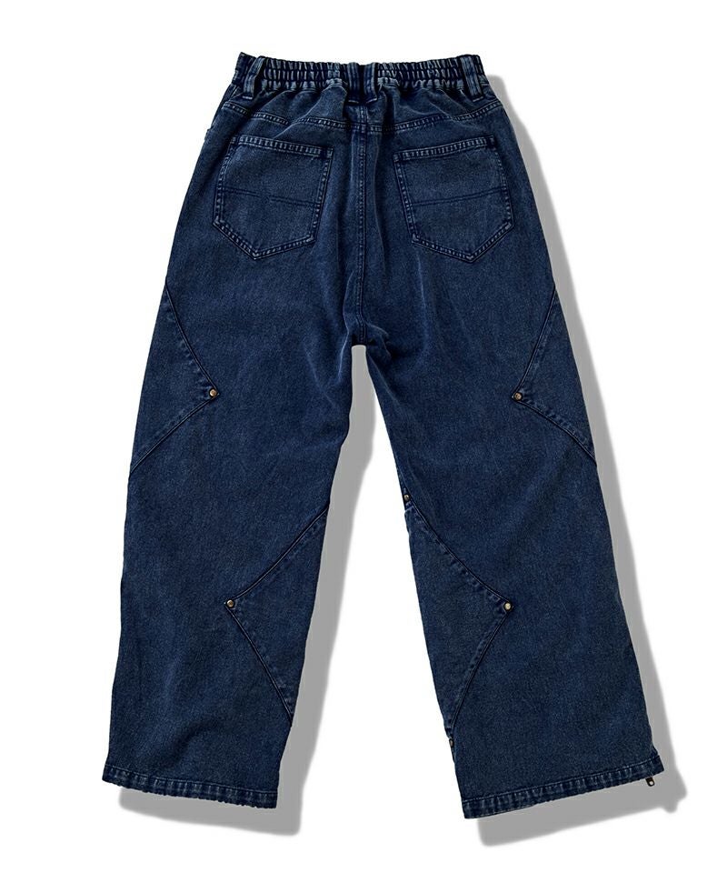 60%OFF【NO ID.(ノーアイディー)】 ｻｲﾄﾞﾊﾟｯﾁZIPﾜｲﾄﾞﾌﾚｱPT パンツ