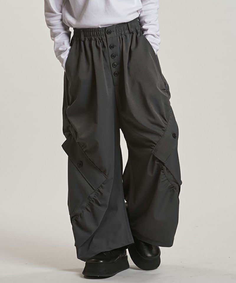 30%OFF【NO ID.(ノーアイディー)】ｻｲﾄﾞｷﾞｬｻﾞｰﾜｲﾄﾞｶｰｺﾞPT パンツ(457006