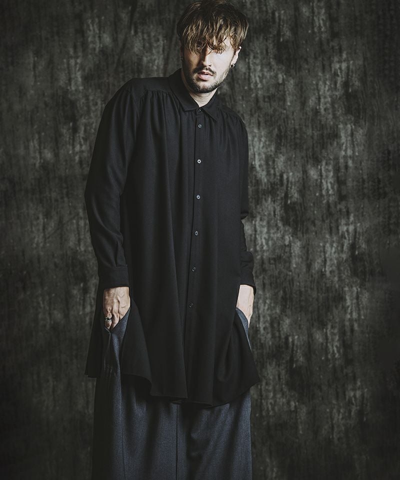 30%OFF【NO ID.(ノーアイディー)】ｸﾚﾘｯｸｷﾞｬｻﾞｰﾛﾝｸﾞSH シャツ(457006