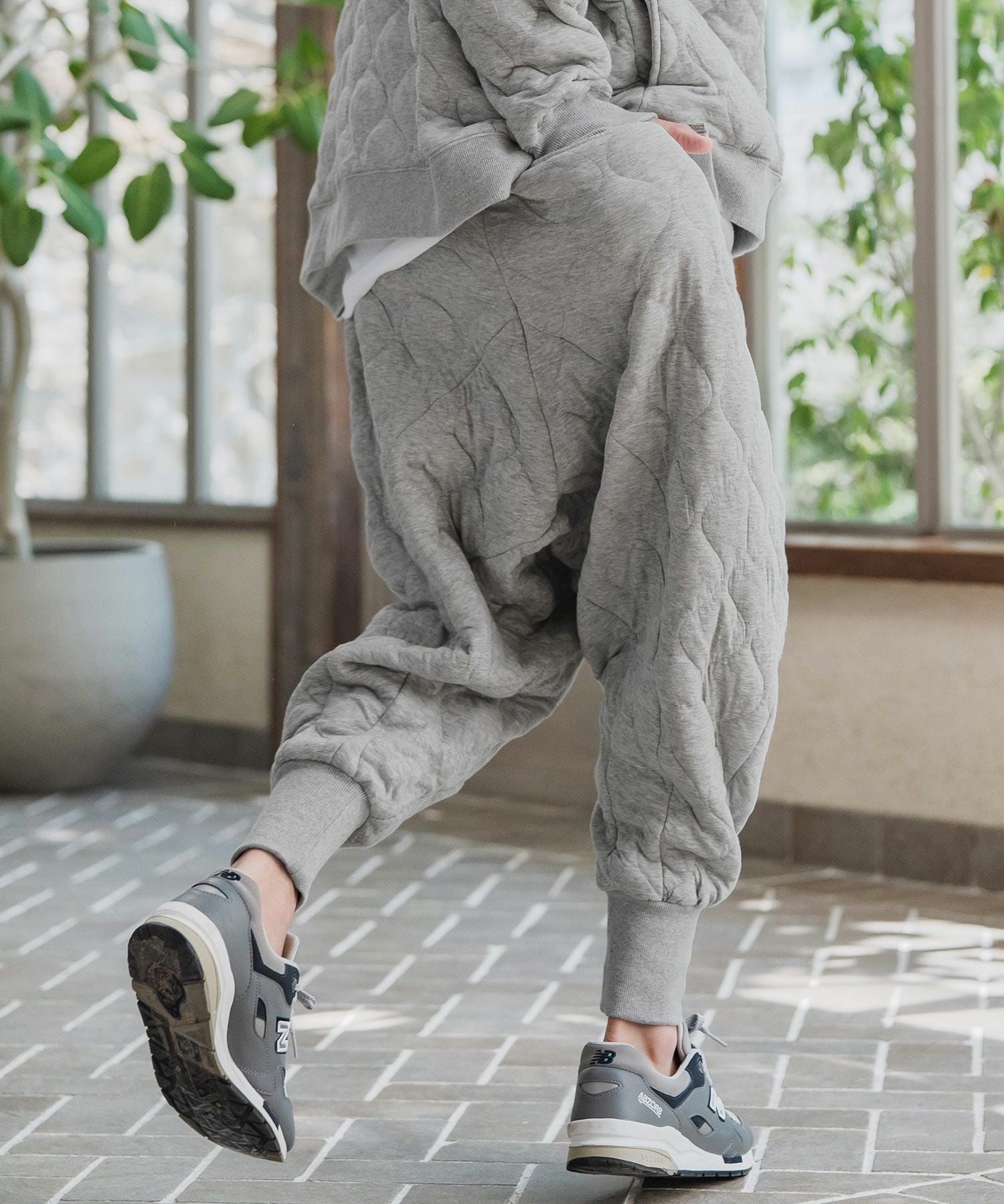 CAMBIO(カンビオ)】Wave Quilting Surrouel Pants キルティング