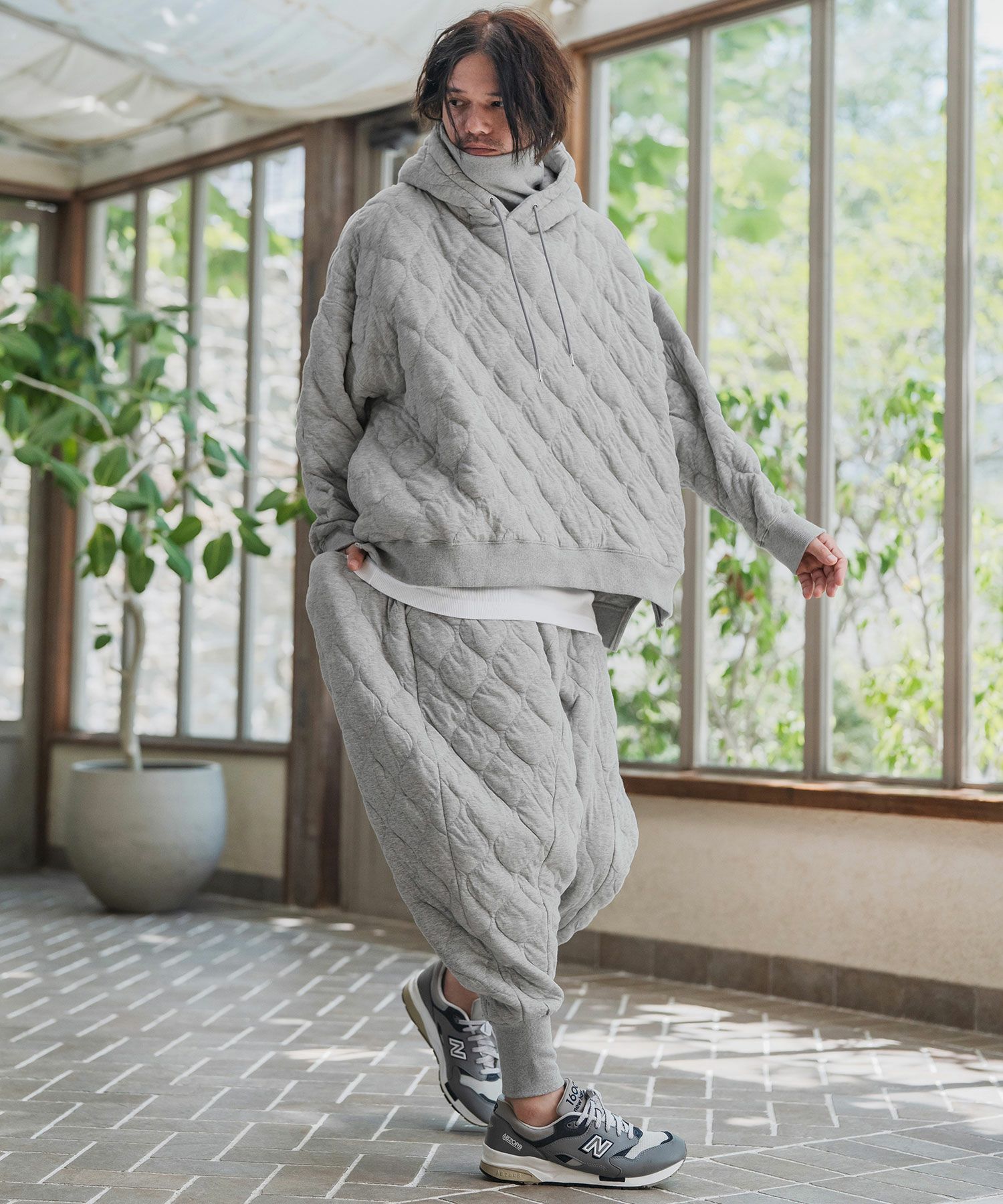 CAMBIO(カンビオ)】Wave Quilting Surrouel Pants キルティング