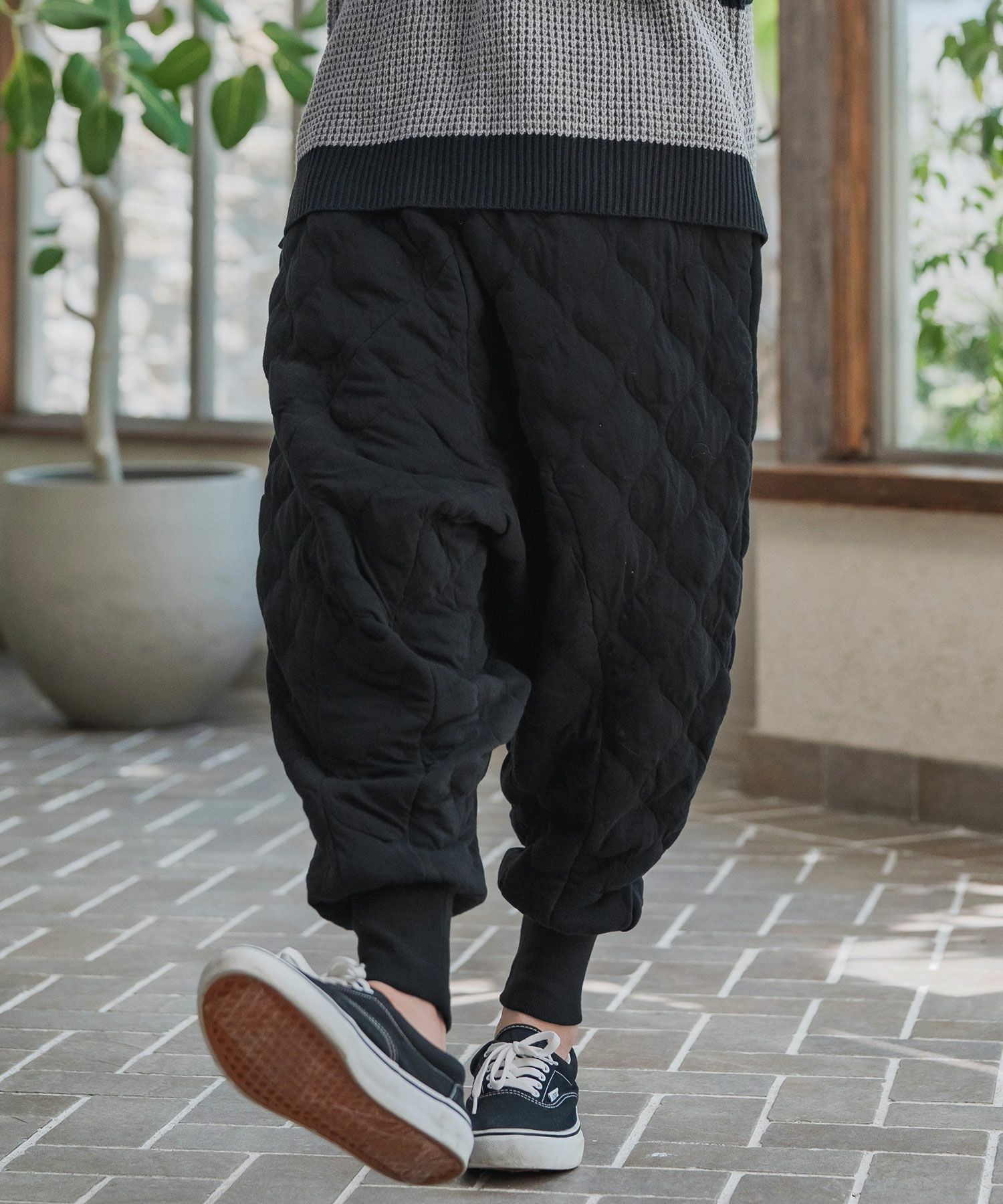 CAMBIO(カンビオ)】Wave Quilting Surrouel Pants キルティング
