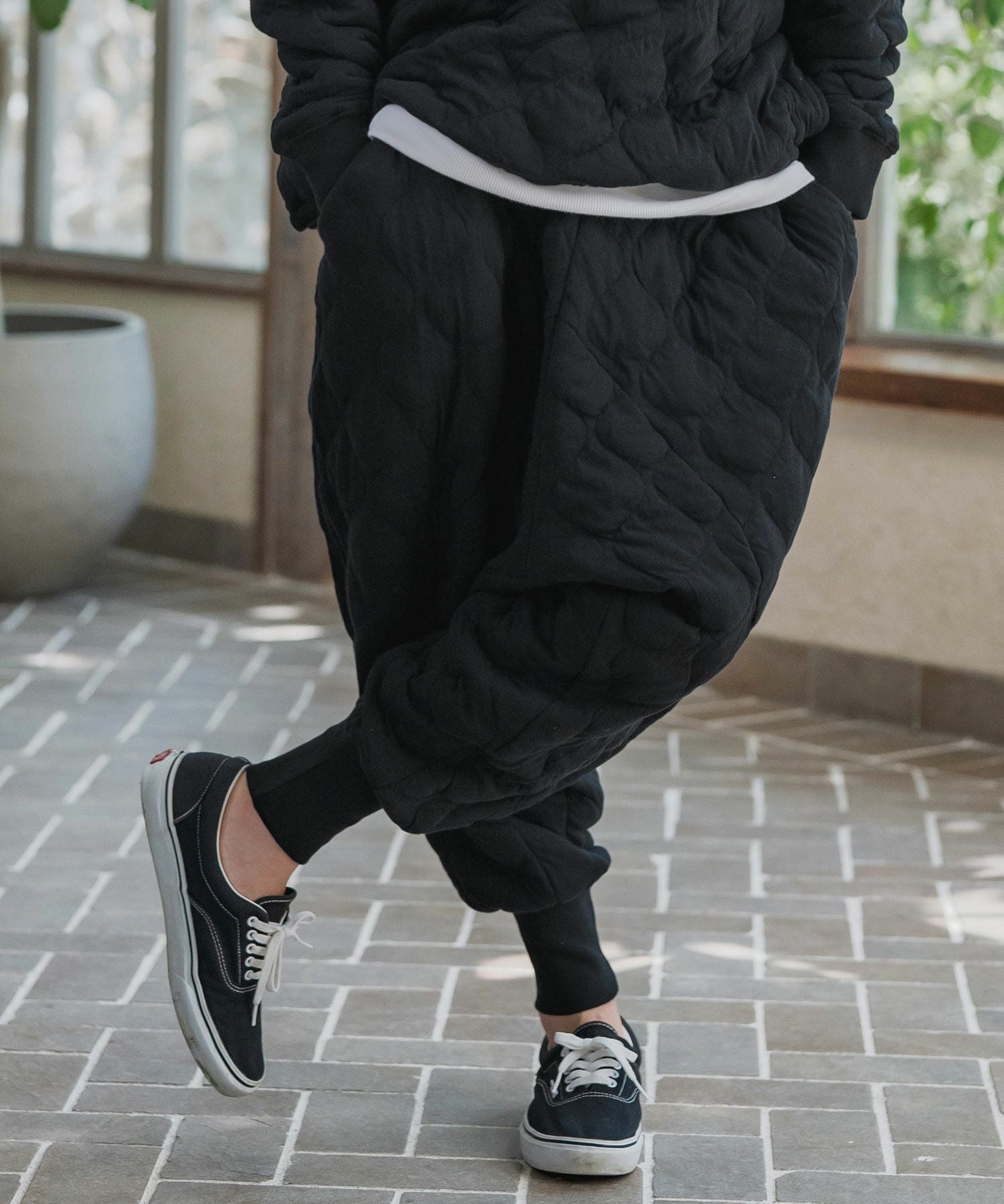 CAMBIO(カンビオ)】Wave Quilting Surrouel Pants キルティング