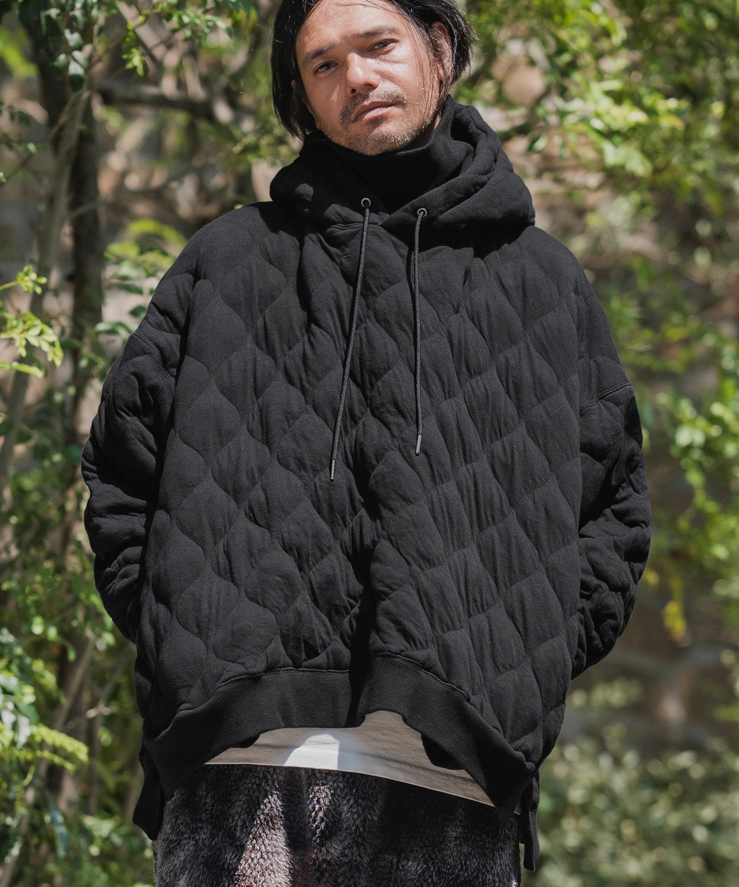 CAMBIO(カンビオ)】Wave Quilting High Neck Parka キルティング