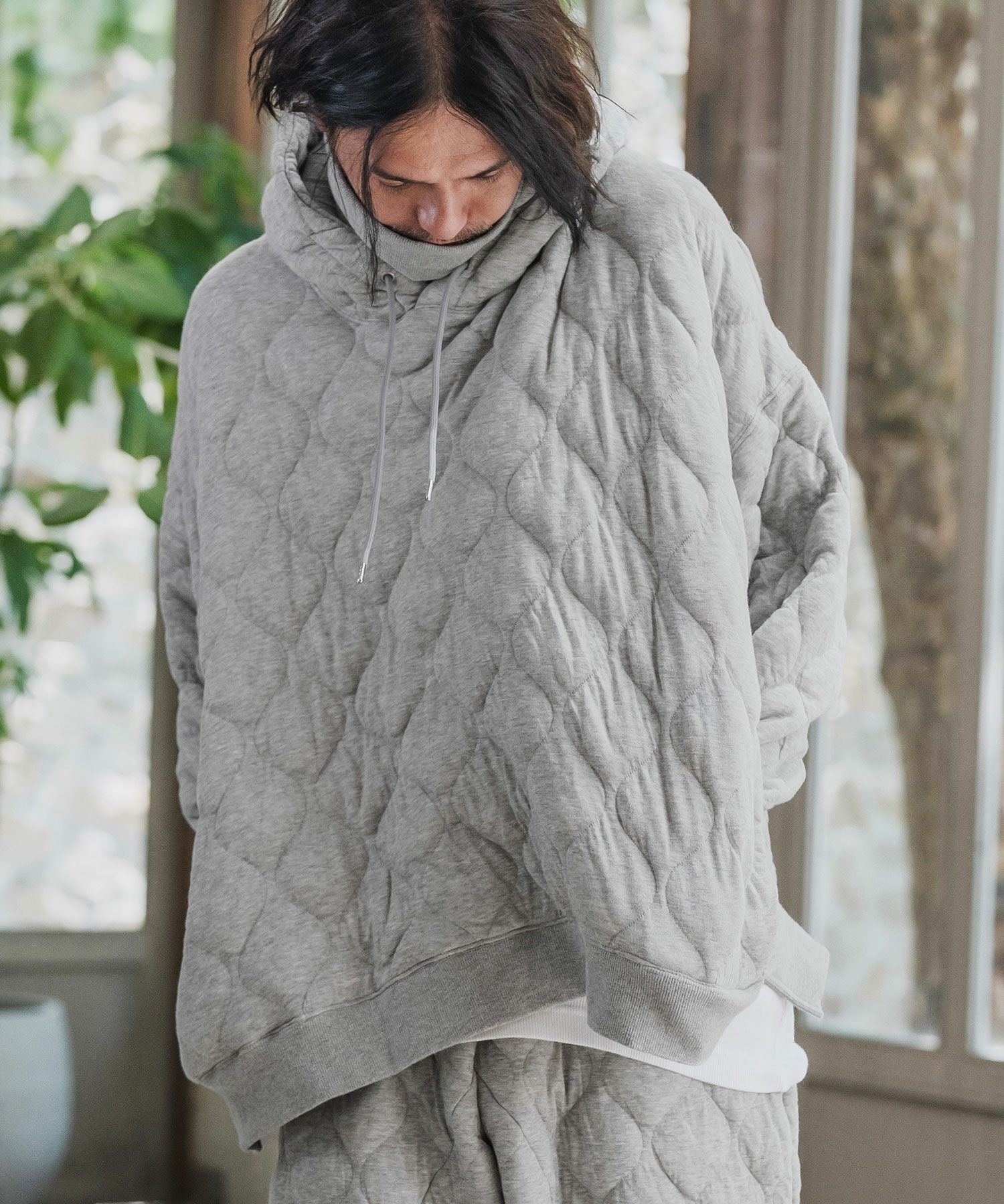 CAMBIO(カンビオ)】Wave Quilting High Neck Parka キルティング