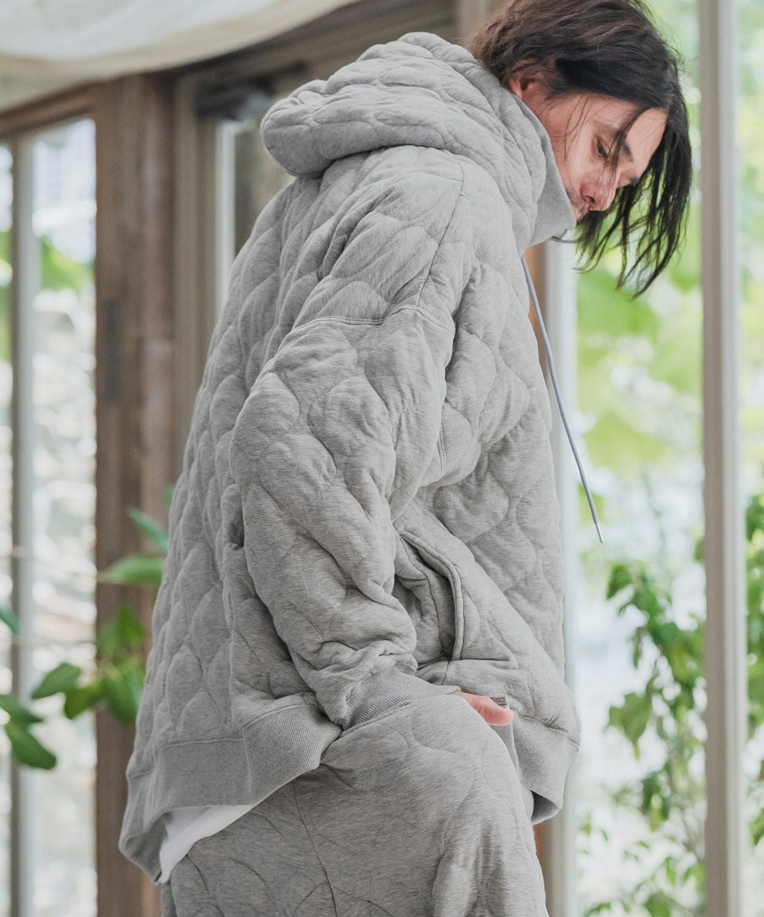 CAMBIO(カンビオ)】Wave Quilting High Neck Parka キルティング