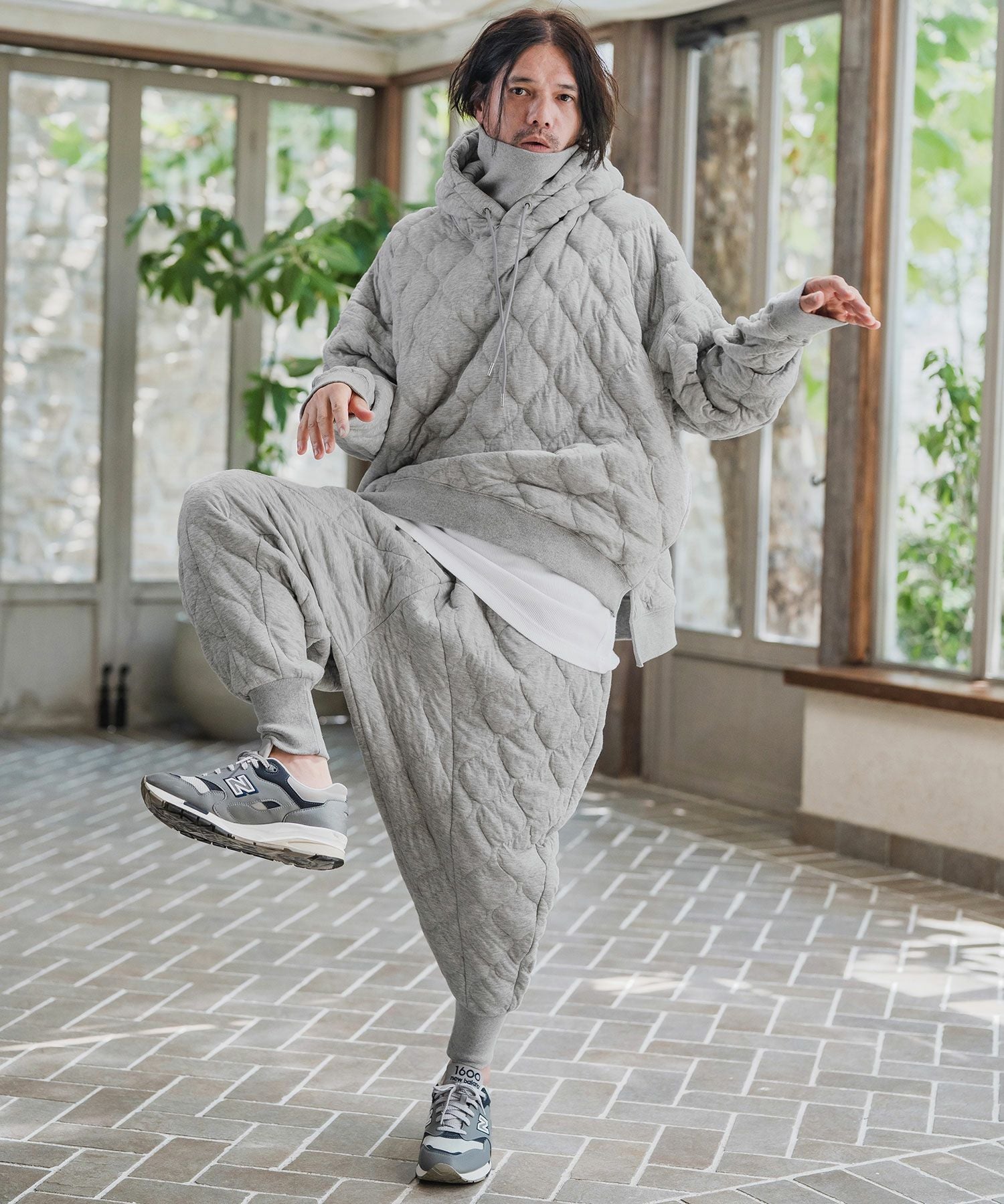 CAMBIO(カンビオ)】Wave Quilting High Neck Parka キルティング