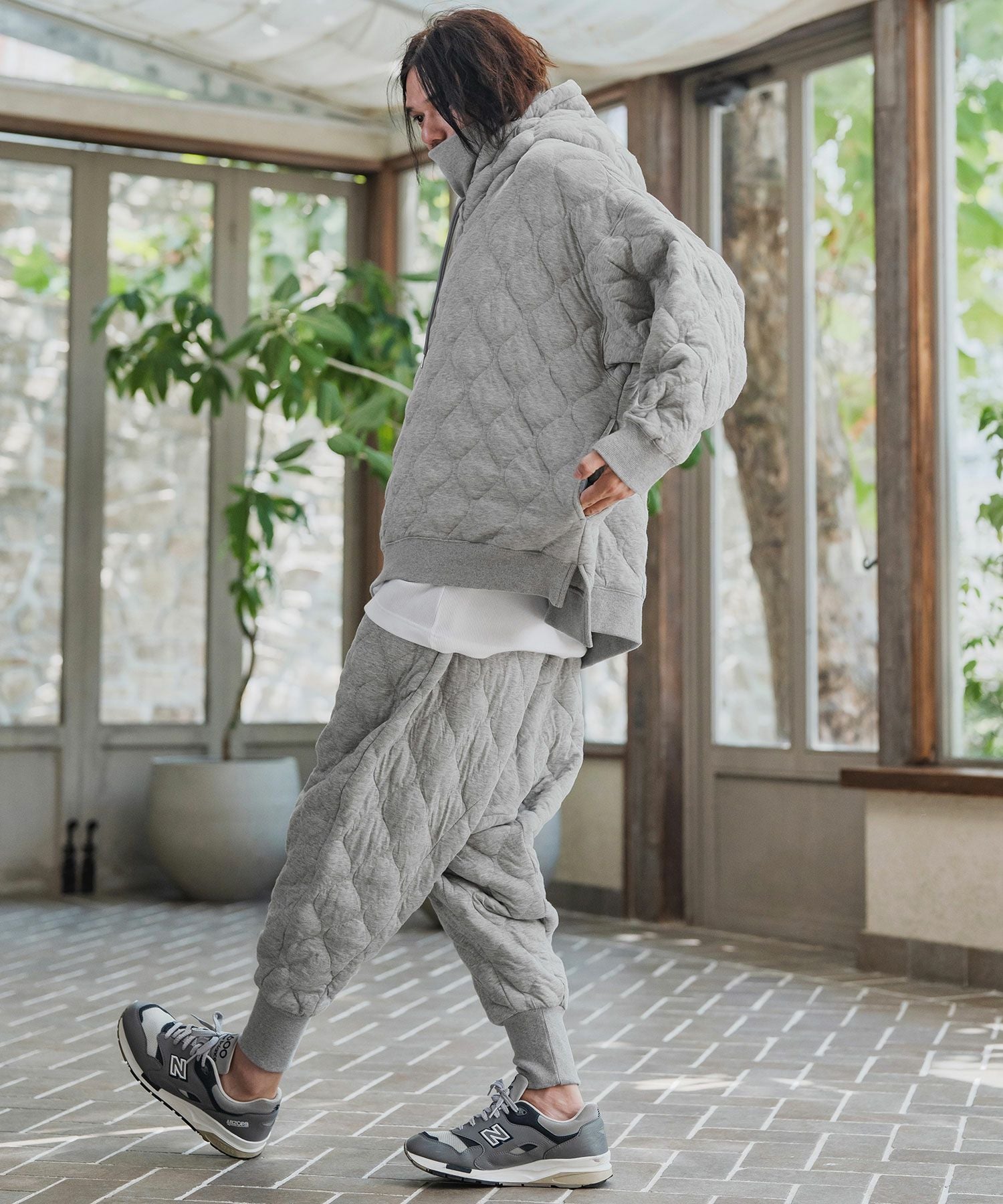 CAMBIO(カンビオ)】Wave Quilting High Neck Parka キルティング