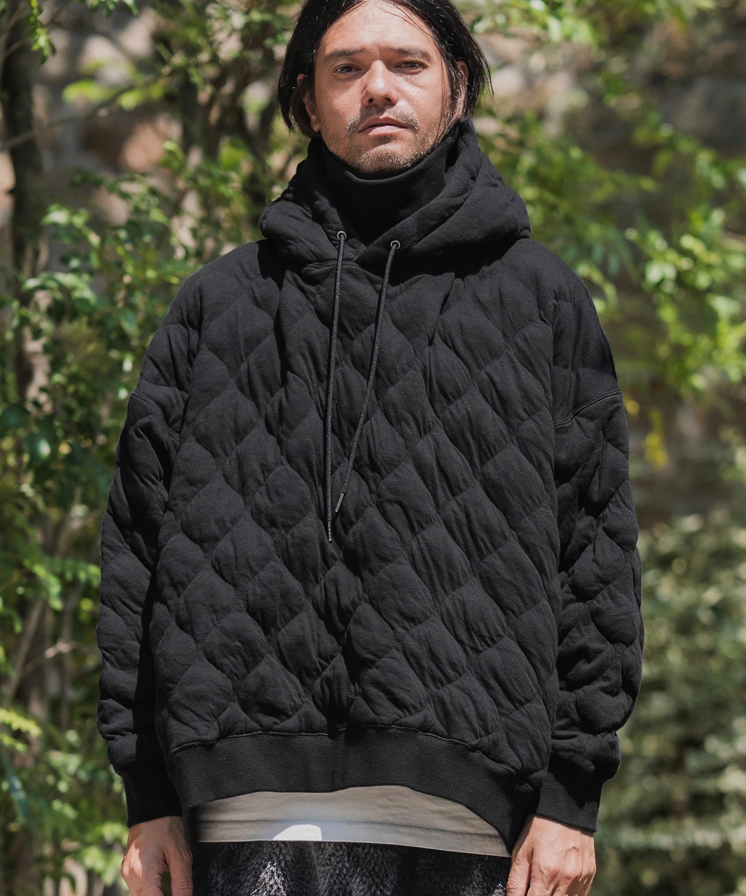 CAMBIO(カンビオ)】Wave Quilting High Neck Parka キルティング