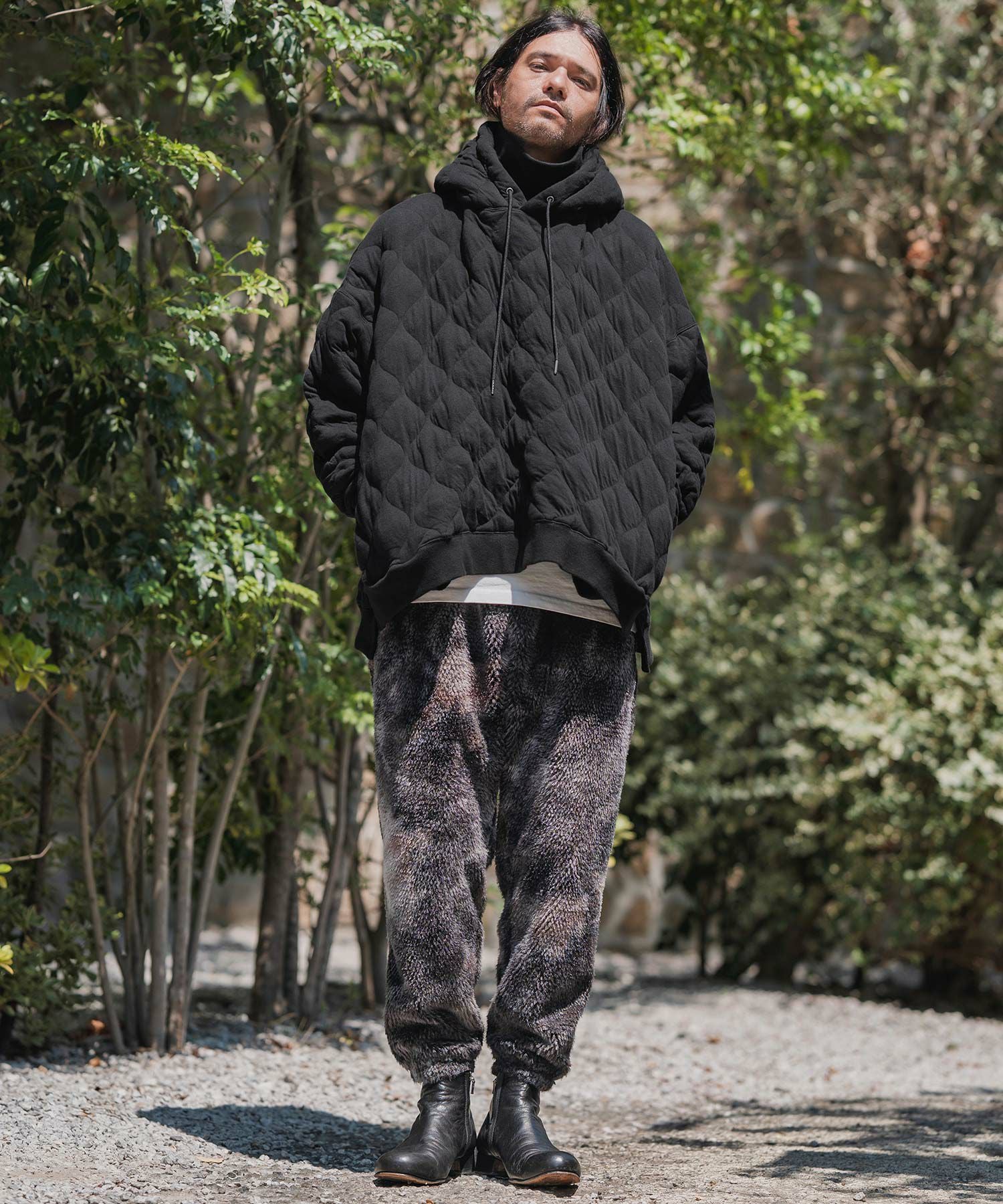 CAMBIO(カンビオ)】Wave Quilting High Neck Parka キルティング