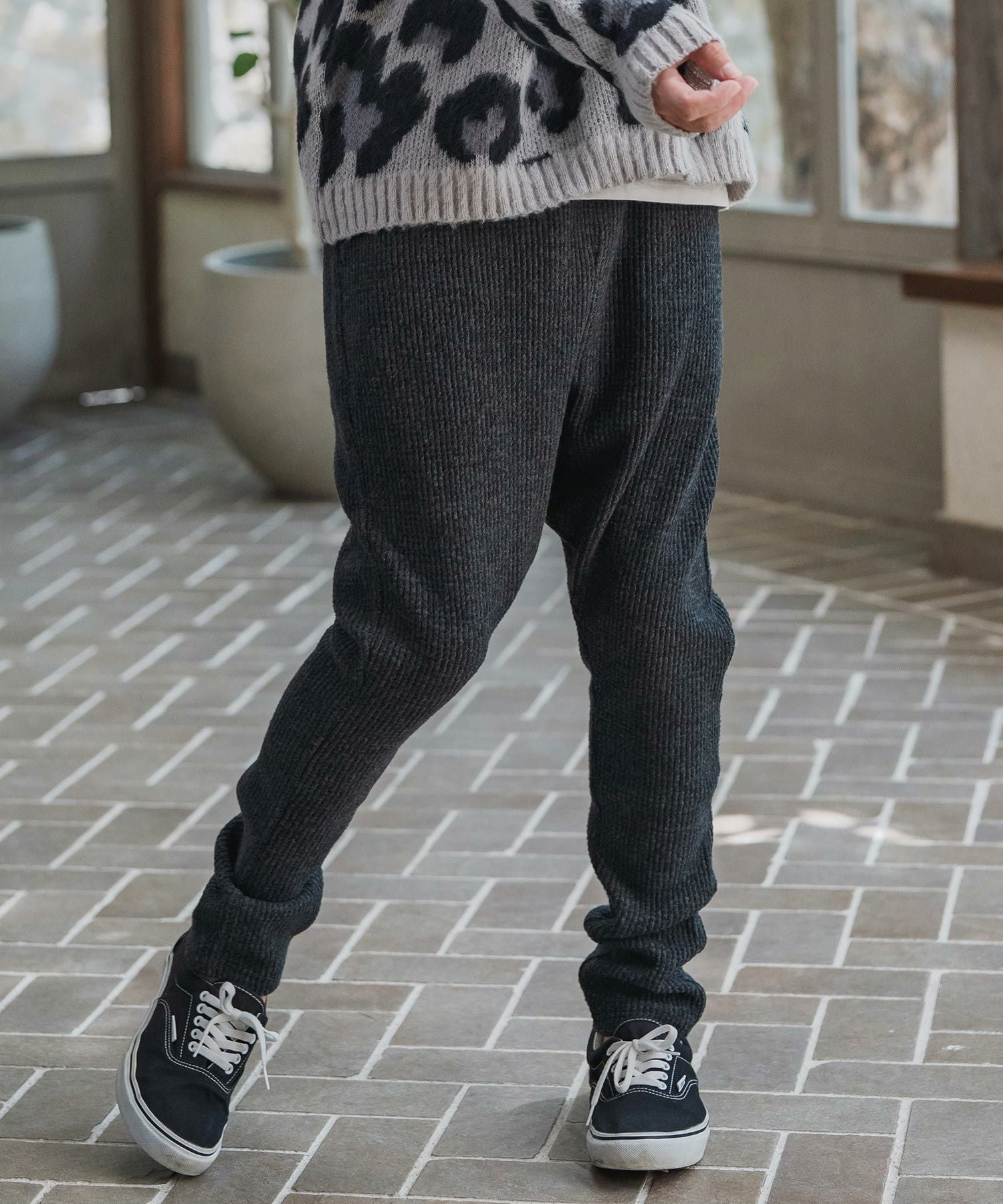 CAMBIO(カンビオ)】Big Waffle Knit saw Jodhpurs Pants ジョッパーズ