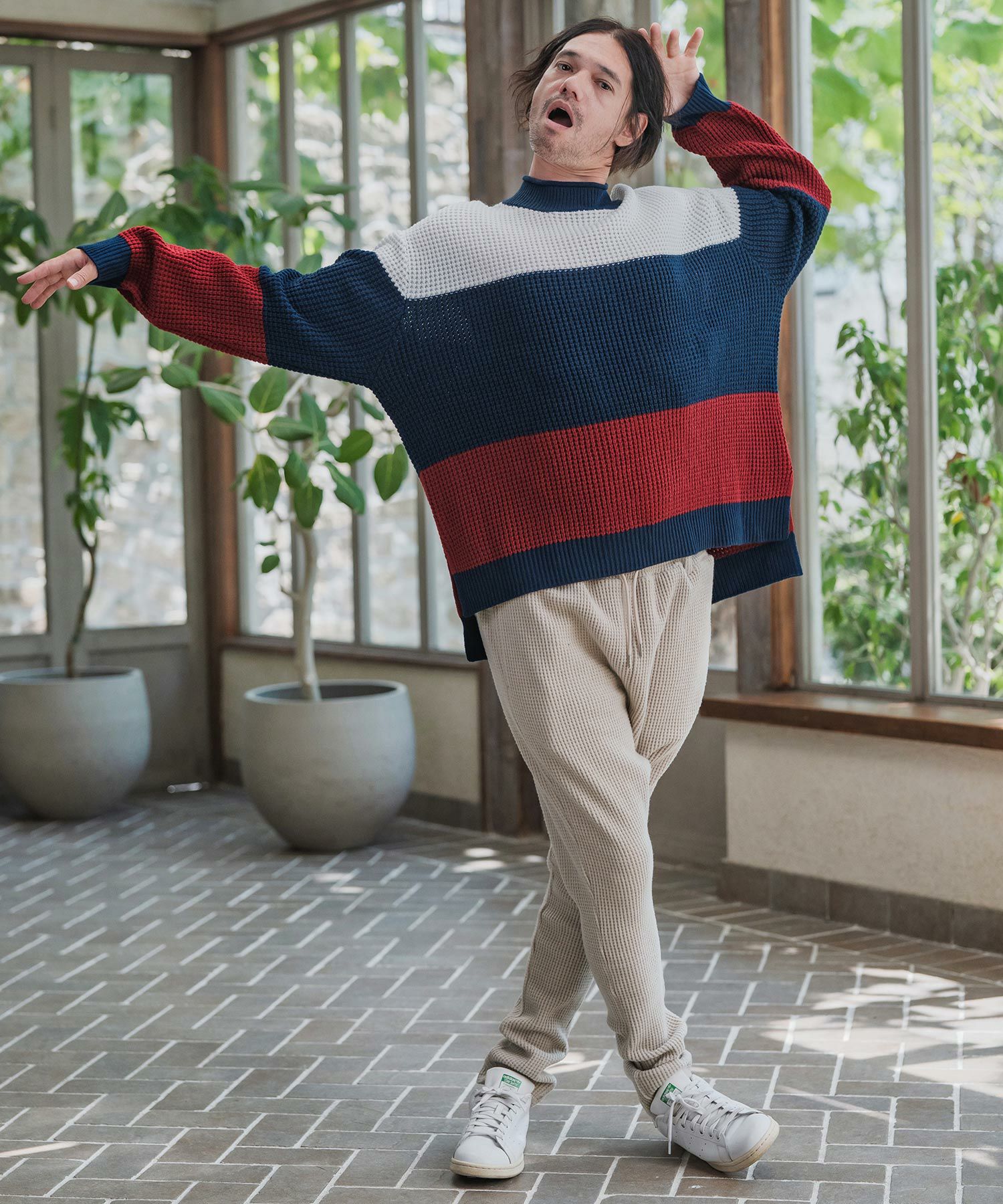 CAMBIO(カンビオ)】Big Waffle Knit saw Jodhpurs Pants ジョッパーズ