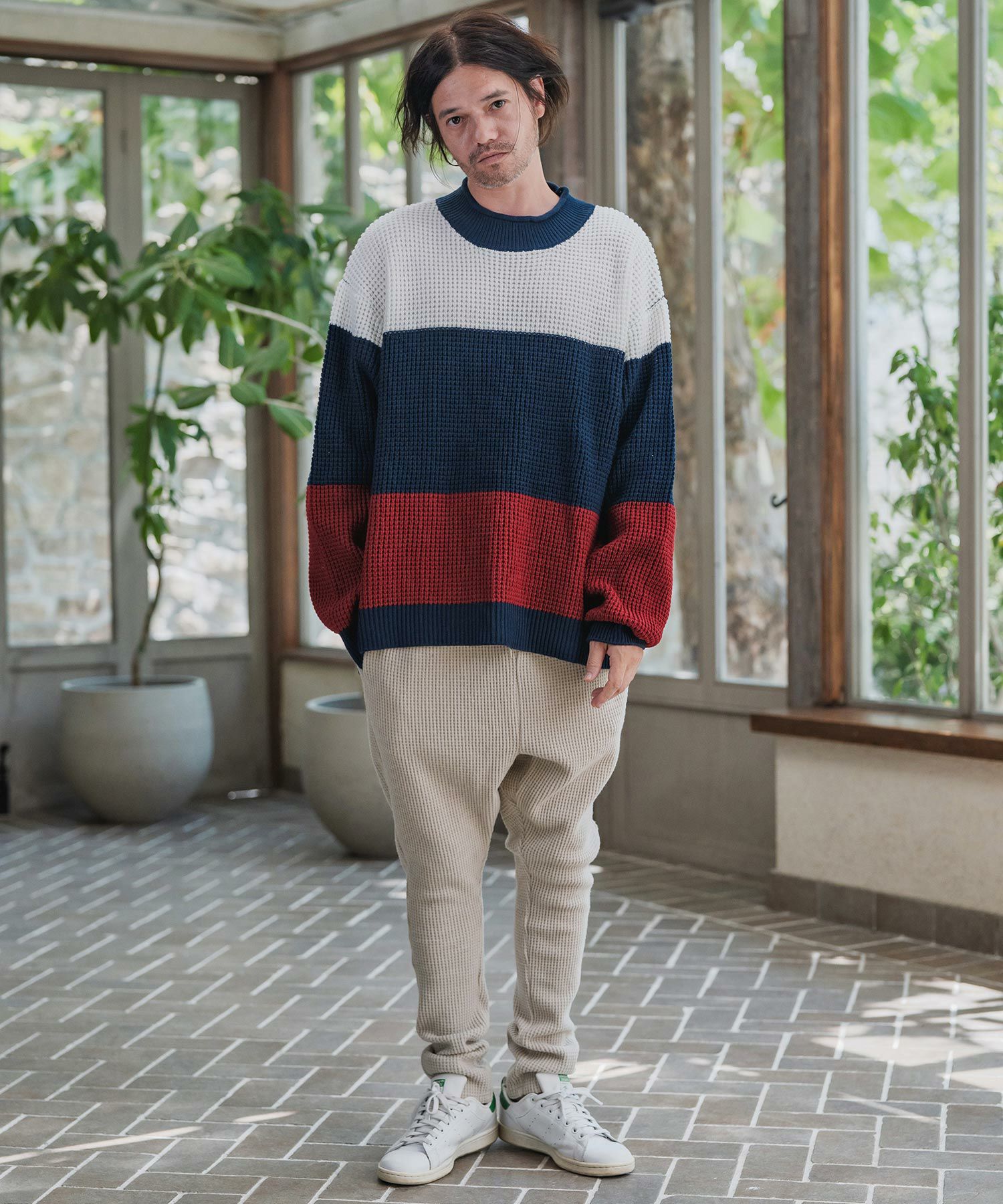 CAMBIO(カンビオ)】Big Waffle Knit saw Jodhpurs Pants ジョッパーズ