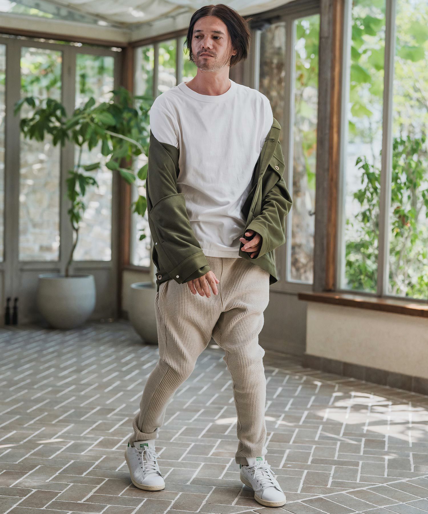 CAMBIO(カンビオ)】Big Waffle Knit saw Jodhpurs Pants ジョッパーズ