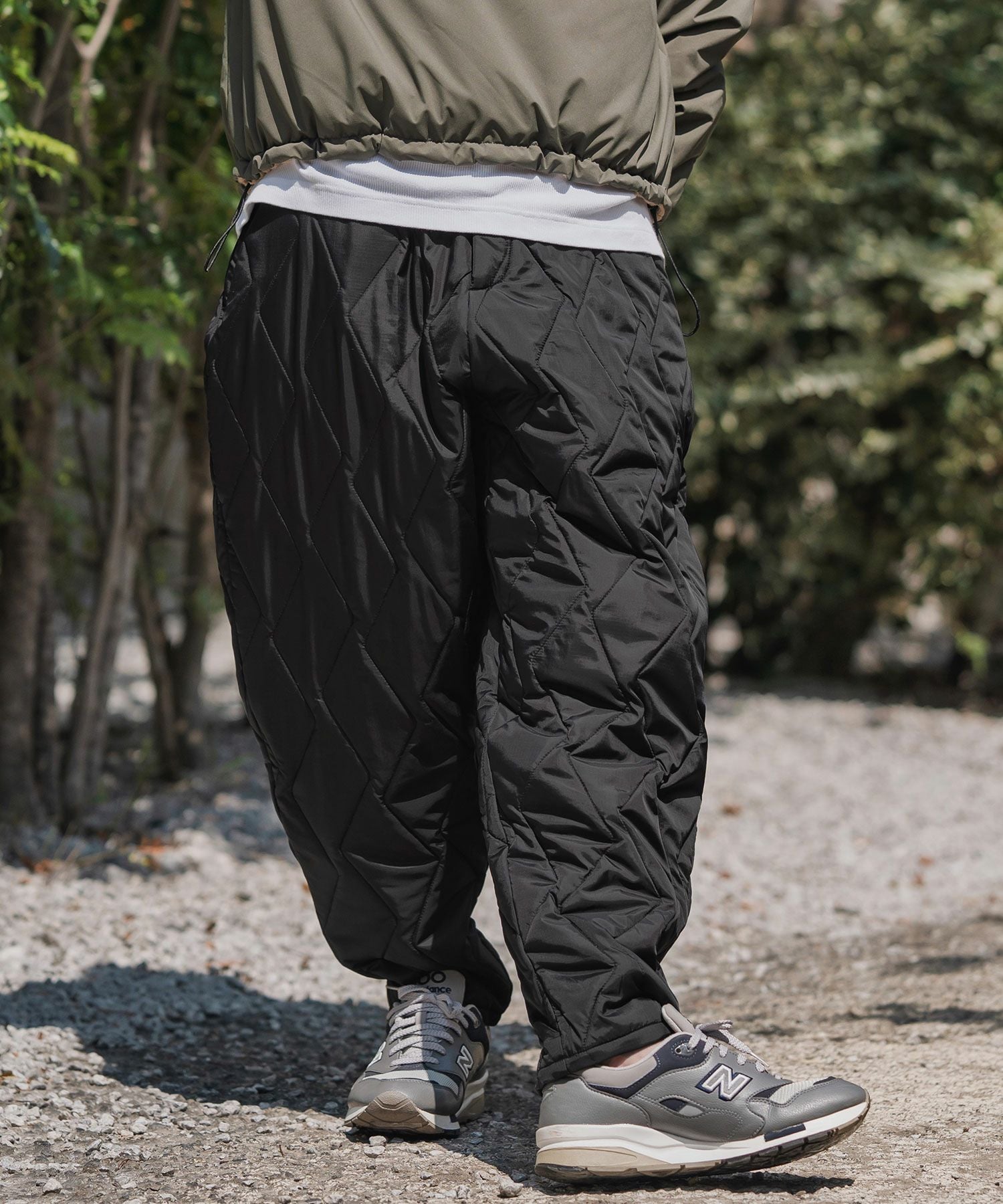 CAMBIO(カンビオ)】Nylon Mini Ripstop Wave Quilting Balloon Pants