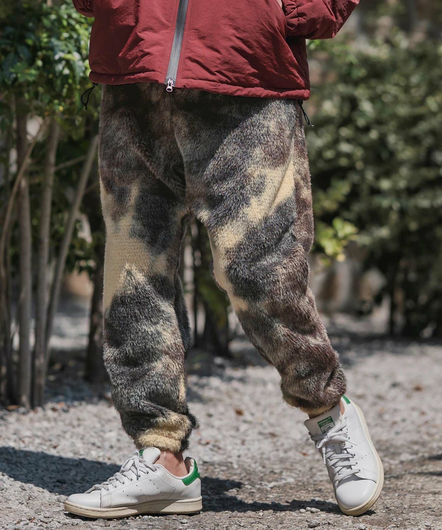 CAMBIO(カンビオ)】Monotone Marble Fake Fur Balloon Pants フェイク
