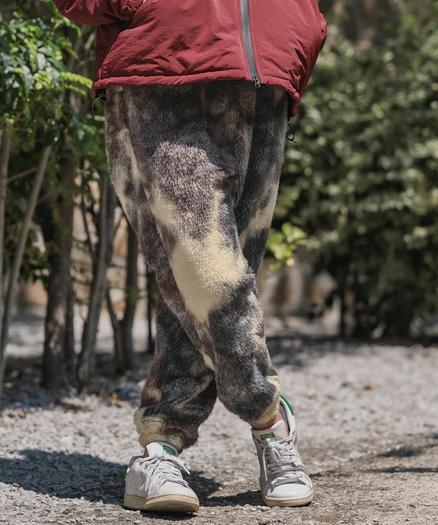 CAMBIO(カンビオ)】Monotone Marble Fake Fur Balloon Pants フェイク
