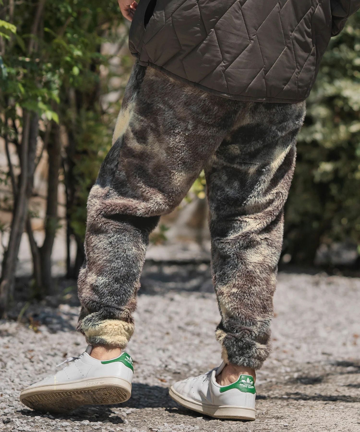 CAMBIO(カンビオ)】Monotone Marble Fake Fur Balloon Pants フェイク