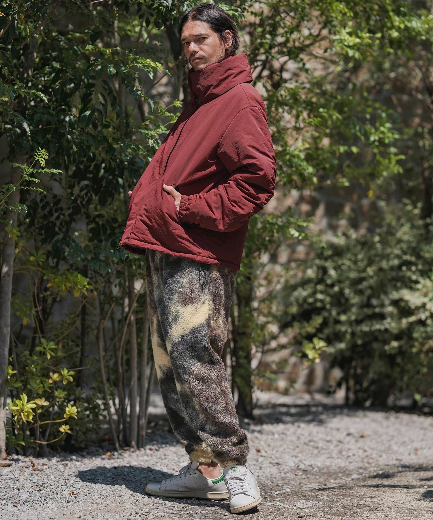 CAMBIO(カンビオ)】Monotone Marble Fake Fur Balloon Pants フェイク