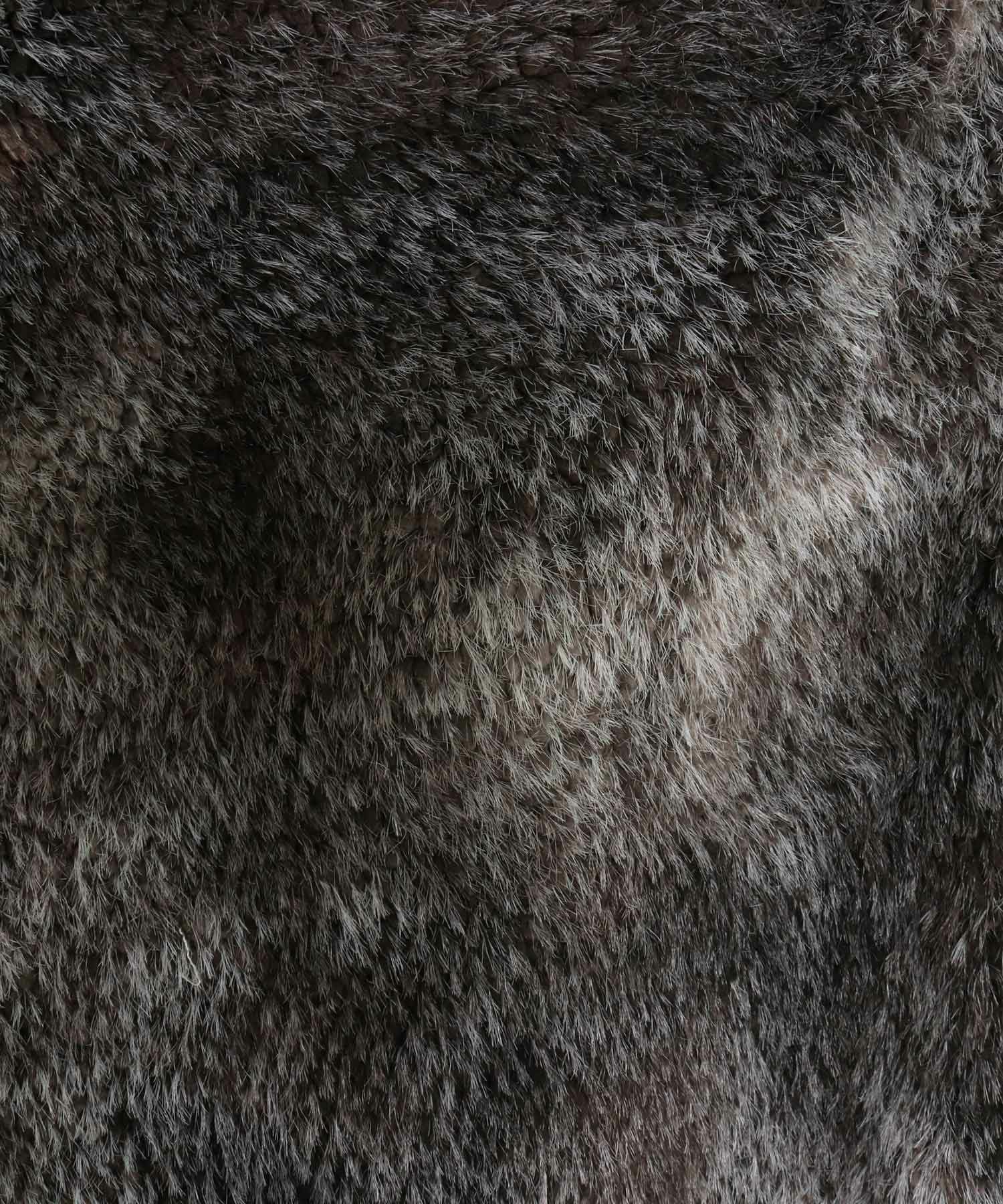 CAMBIO(カンビオ)】Monotone Marble Fake Fur Balloon Pants フェイク