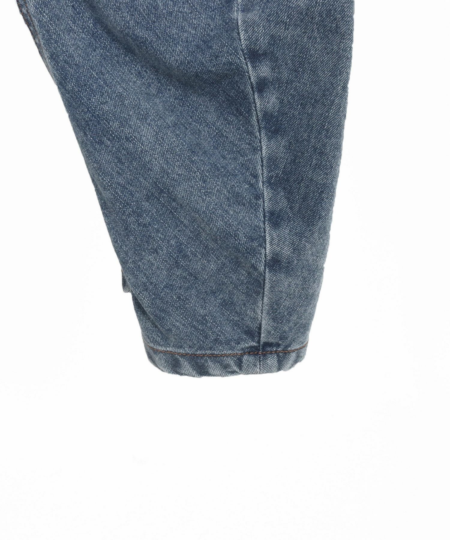 50%OFF【CAMBIO(カンビオ)】立体デニムワイドテーパードパンツ