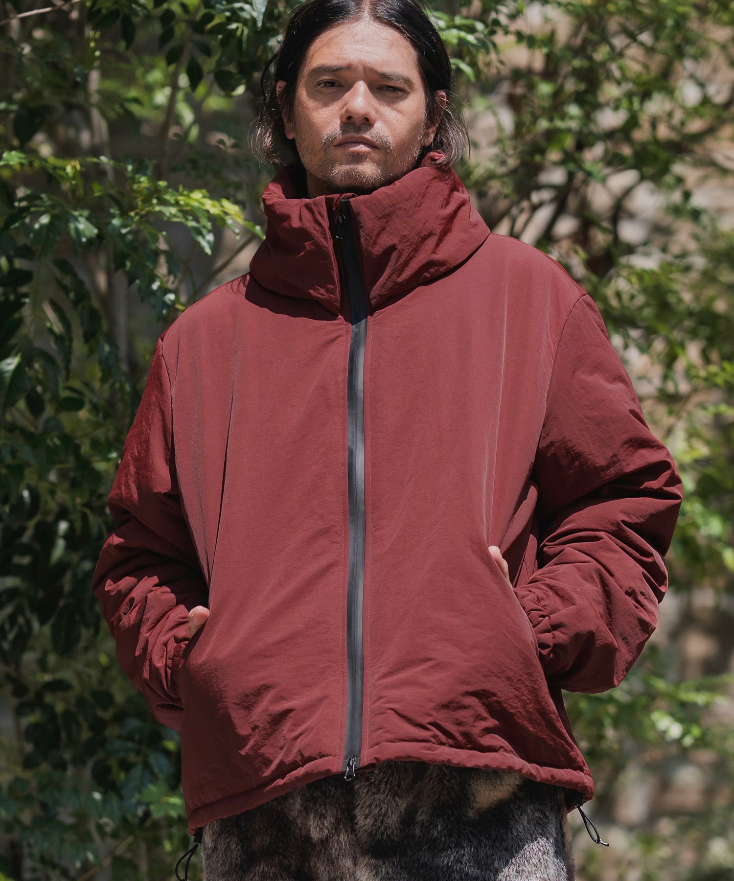30%OFF【CAMBIO(カンビオ)】止水ZIPターンバックハイネック中綿