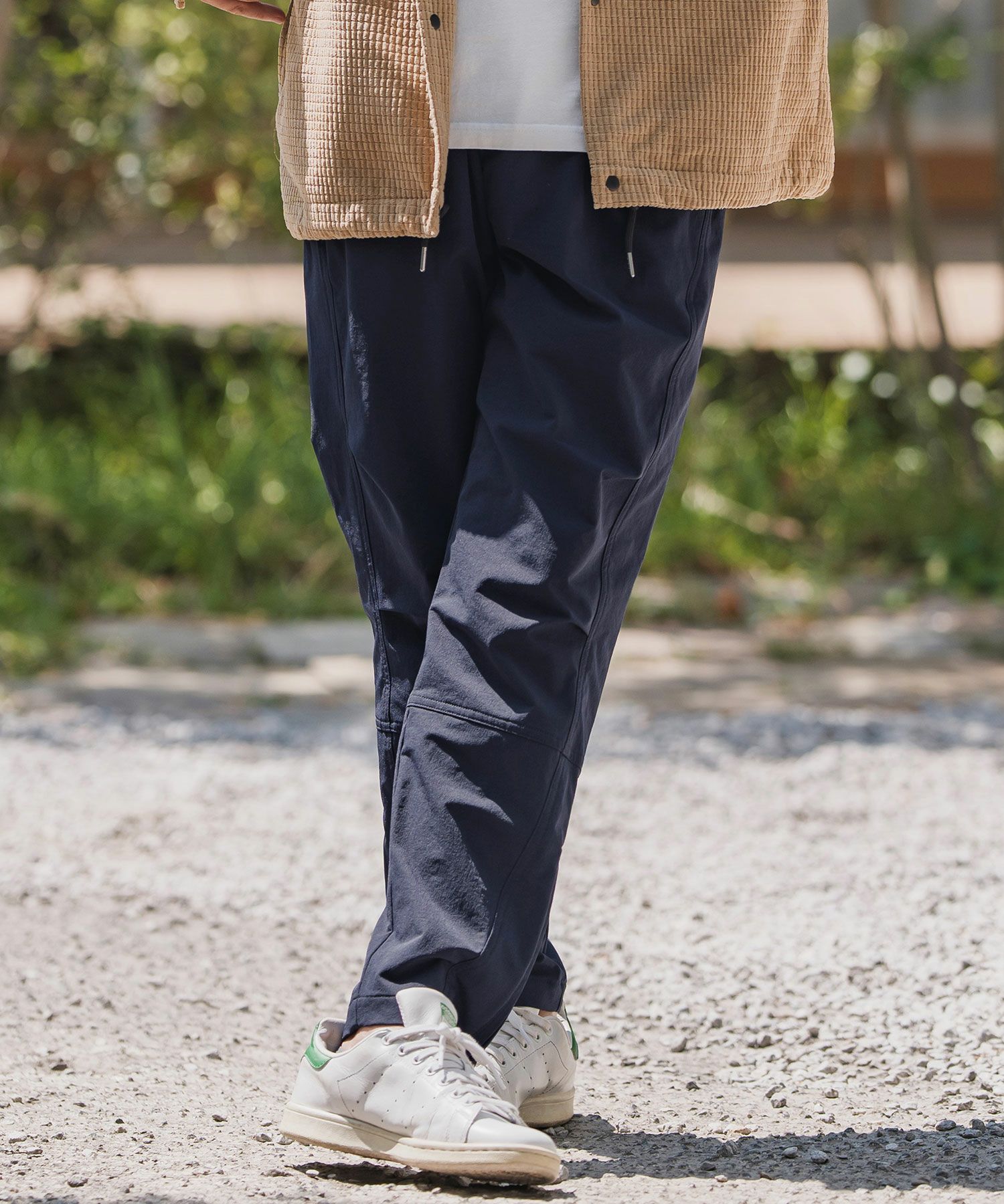 30%OFF【CAMBIO(カンビオ)】ナイロンストレッチ裾ZIPパンツ(HLCM0209