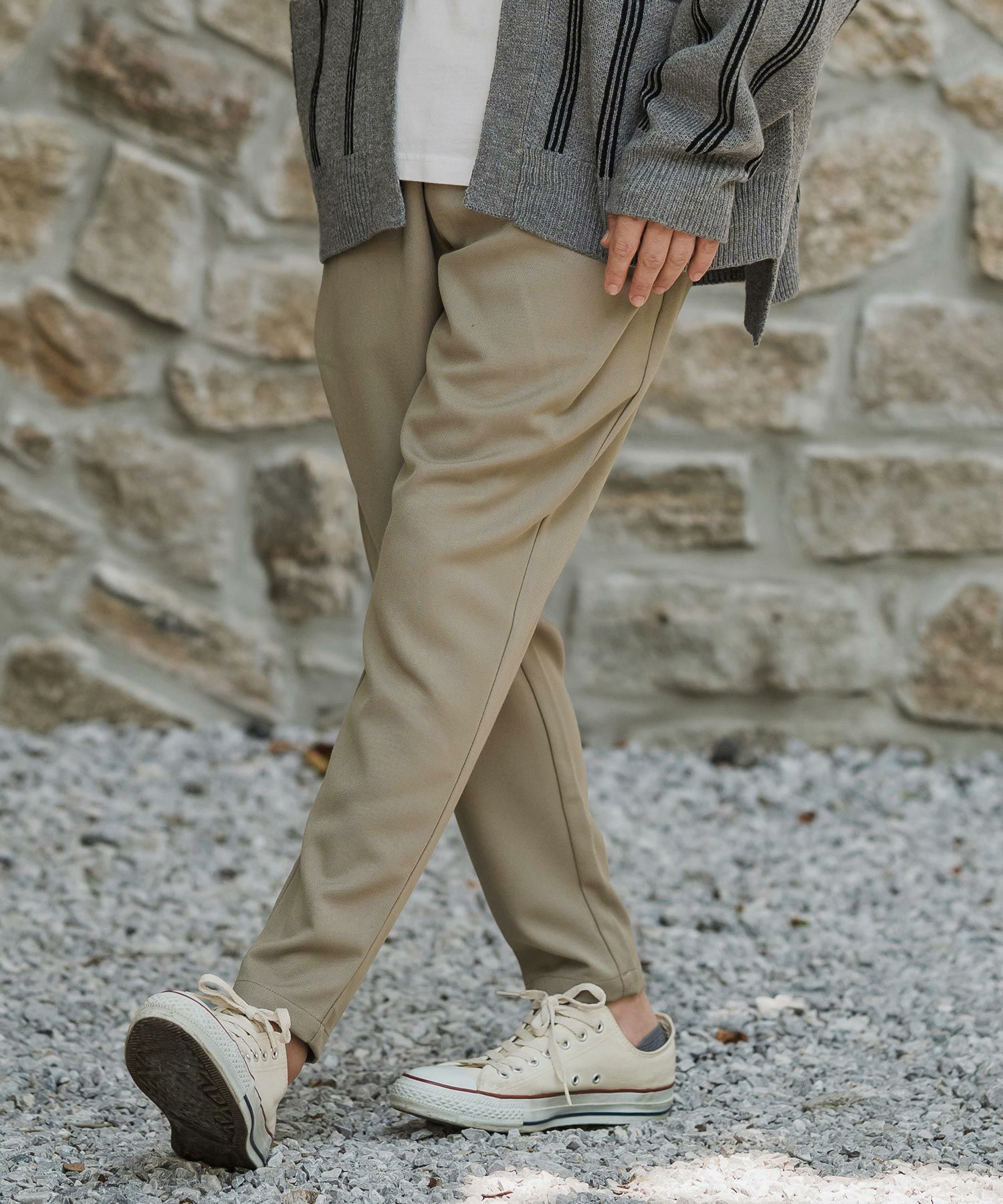 CAMBIO ベージュ コーデュロイ サルエルパンツ テーパードパンツ CAMBIO(カンビオ)】サルエルテーパードパンツ | CAMBIO カンビオ
