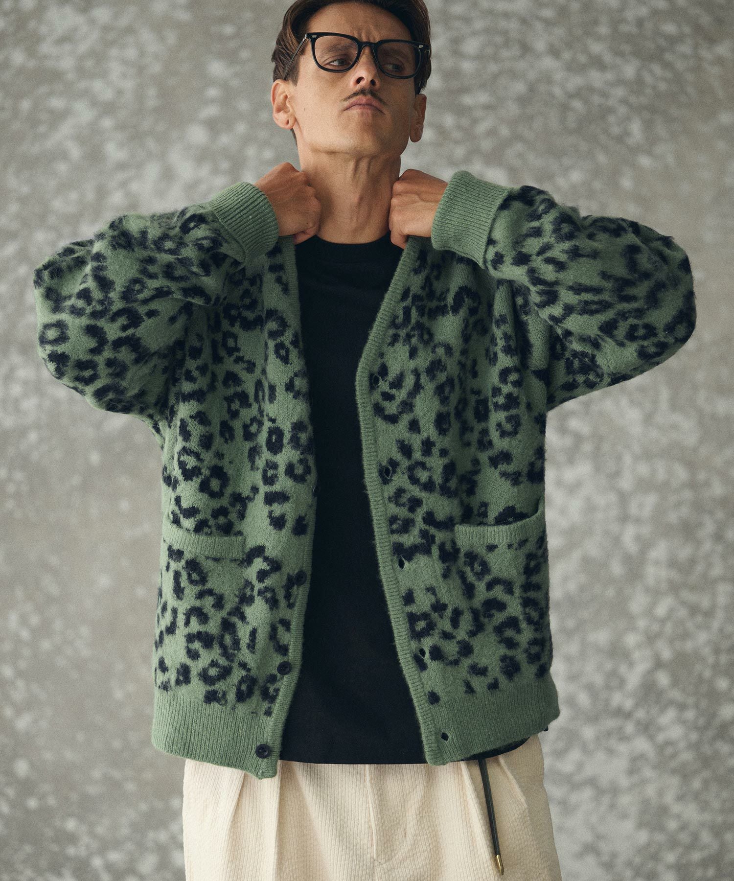 THEOREM(セオレム)】Mohair-like Leopard Cardigan レオパード