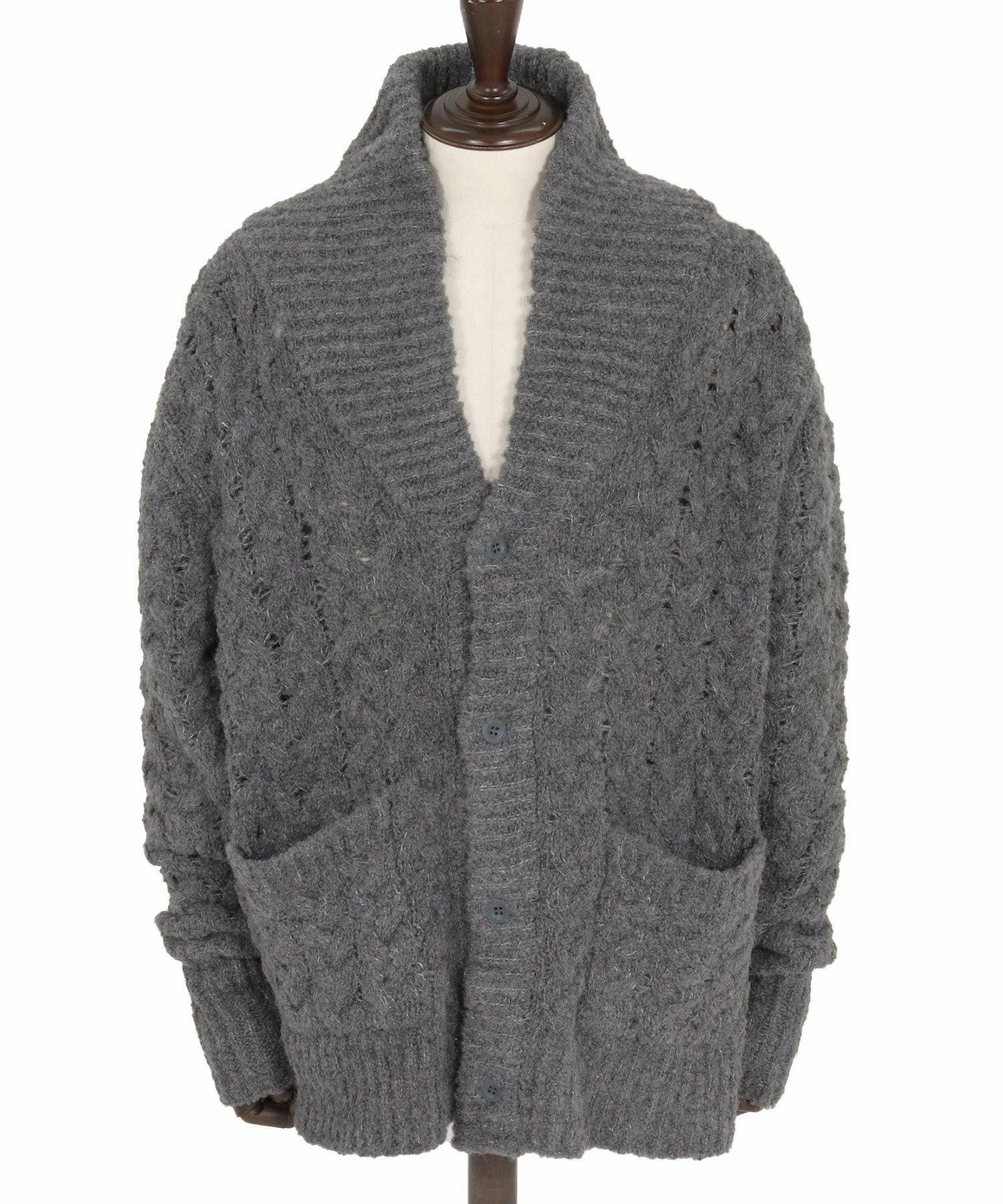 THEOREM(セオレム)】Loop Yarn Cable Knit Shawl Cardigan ショール