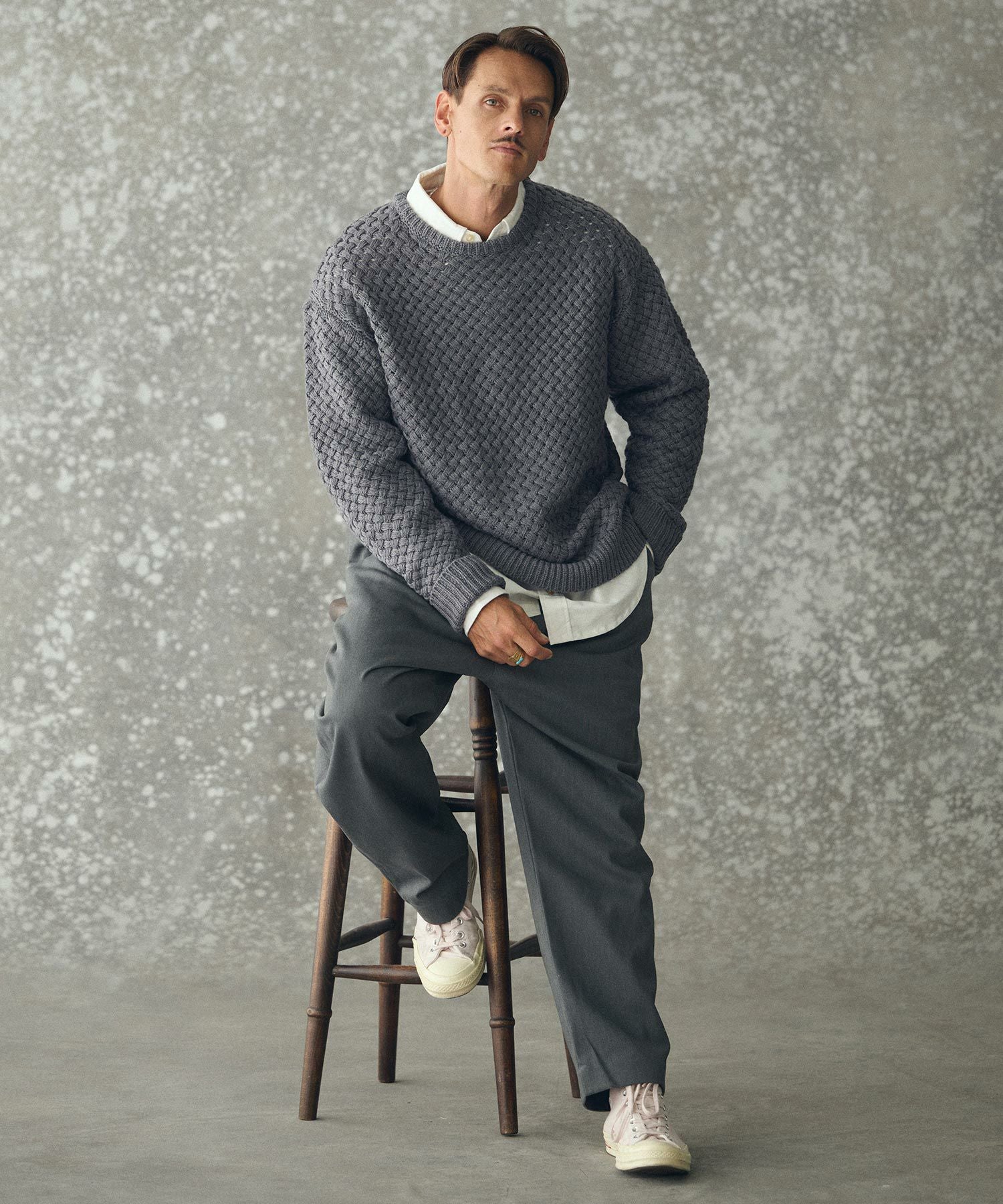【新品タグ付】ガシュロウアンドコール theory ニット＆ムートン スヌード AND WOOL (アンドウール) カシミヤ ツートンカラー スヌード [CAA-044